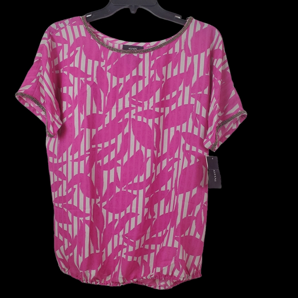 Alfani Boxy style blouse beaded